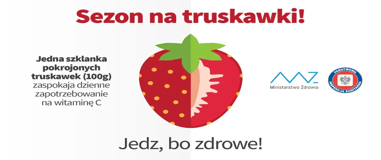 Kiedy sezon na truskawki, jedna szklanka tych owoców (100g) zaspokaja dzienne zapotrzebowanie na witaminę C. Jedz, bo zdrowe!