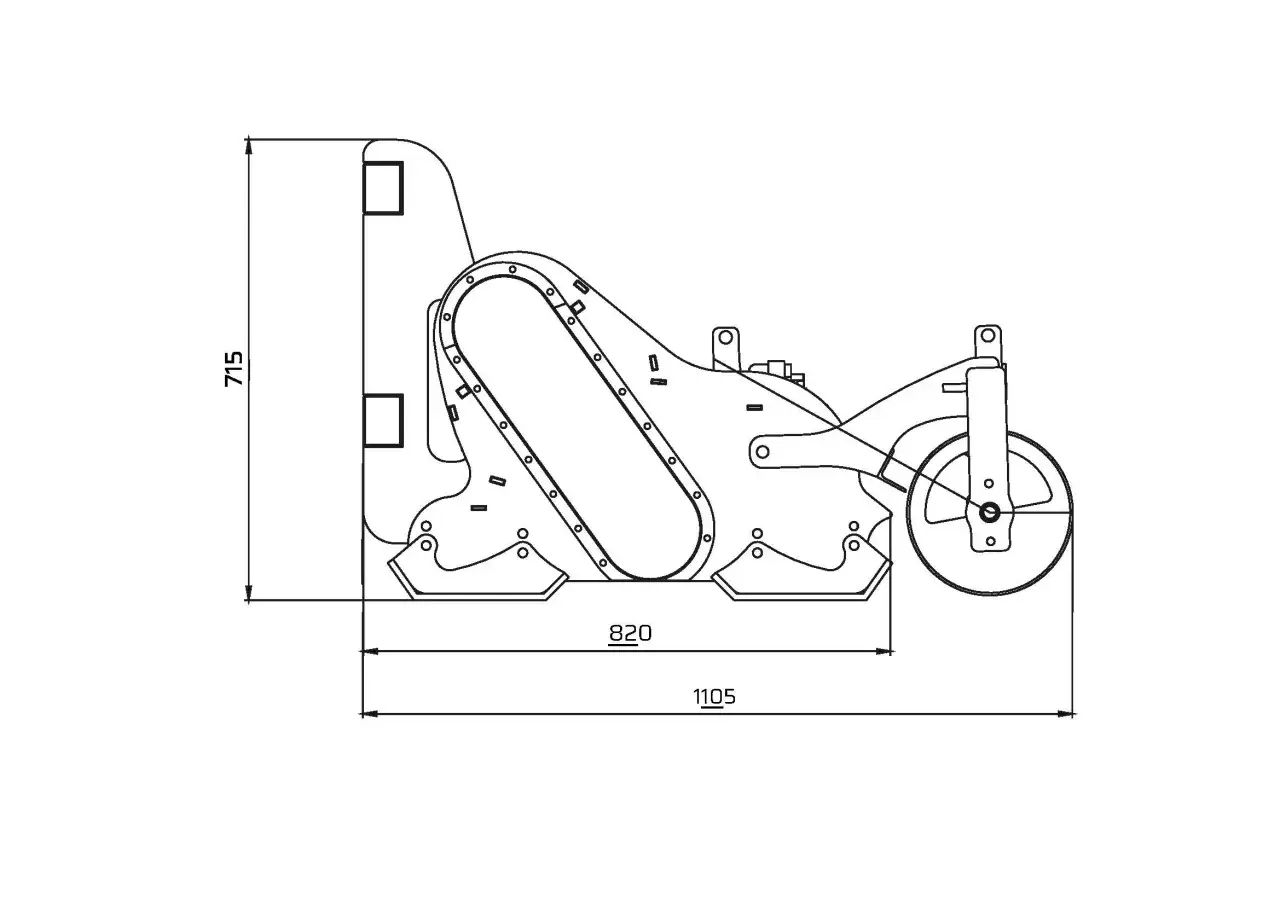 schemat budowy ramy glebogryzarki DIY