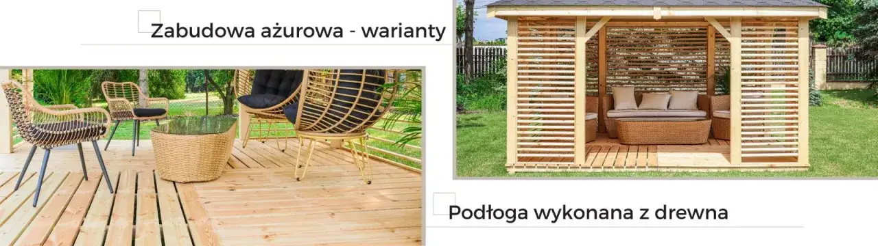 inspiracje zabudowa altany nowoczesna rustykalna boho